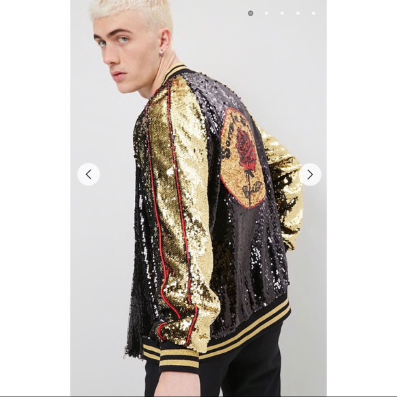 gucci glitter bomber jacket